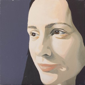 Anna Reinert, Bez tytułu, 2005 olej na płótnie, 20 x 20 cm, sygn. tył