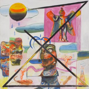 Sławek ZBIOK Czajkowski, From Liberations Serie - Chemical Demons, 2016, akryl na płótnie, 120 x 120 cm