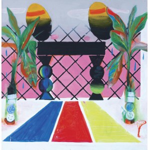 Sławek ZBIOK Czajkowski, From Liberations Serie - Untitled, 2016, akryl na płótnie, 120 x 120 cm