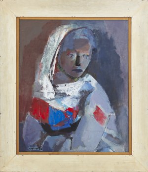 Rajmund Kanelba, Piękna nieznajoma, olej na płótnie, 64 x 53 cm