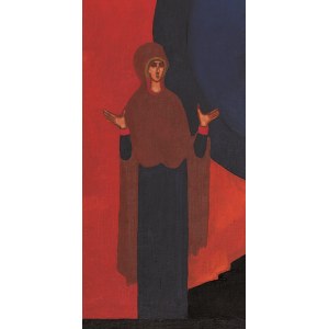Jerzy Nowosielski, Zstąpienie do otchłani (Pramatka Ewa), 60 x 29,8 cm, Teka Bogurodzica, ed. .../19/2019, digigraphie na papierze