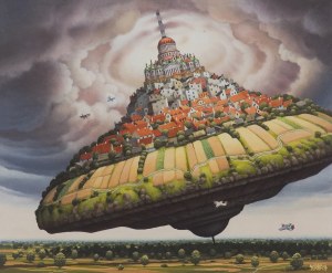 Jacek Yerka, Twister, ed. 2/50, giclee, papier Hahnemuhle German Etching 310g, wymiar zadruku: 54 x 65 | wymiar arkusza 61 x 71 cm