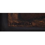 Jan Lebenstein, La Quete (Pogoń), 1967, olej na płótnie, 60,5 x 38 cm (wymiar z rama 73,5 x 51 cm)