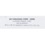 Jan Lebenstein, La Quete (Pogoń), 1967, olej na płótnie, 60,5 x 38 cm (wymiar z rama 73,5 x 51 cm)