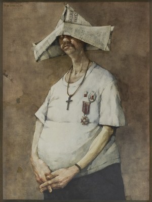 Jerzy Duda-Gracz, Autoportret (Ora et colabora), ed. .../20, 1982/2021, digigraphie na papierze, 60 x 45 cm