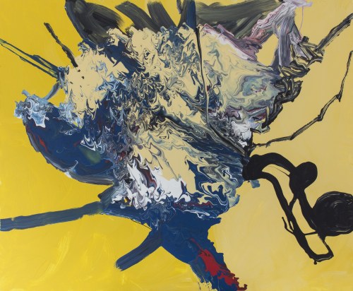 Norman Leto, Norman Leto, A bird, 2022, olej na płycie, 100 x 120 cm, sygn. na odwrociu