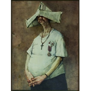 Jerzy Duda-Gracz, Autoportret (Ora et colabora), ed/ 9/20, 1982/2021, digigraphie na papierze, 60 x 45 cm