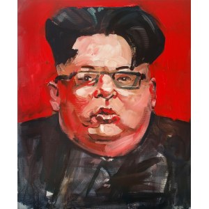 The Krasnals, 'BOMBOWY FACET Kim Dzong Un'' 2017, akryl na płótnie. 55 x 46 cm