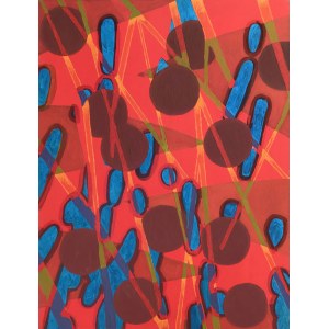 Jolanta Johnsson (ur. 1955), Radosny obraz w czerwieni (Abstraction 2020 – 9), 2020