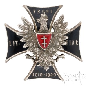 II RP Odznaka Front Litewsko-Białoruski Wersja Oficerska Emalia