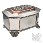 Fraget Warszawa, 1851-1859 - Platerowana Cukiernica Skrzynkowa z Zamkiem