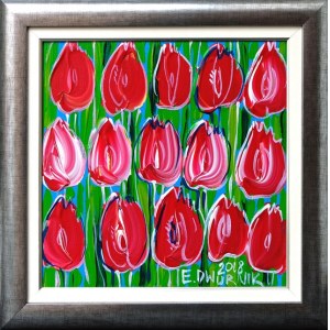 Edward Dwurnik, Czerwone tulipany XXIII-1770-7718