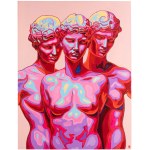 Michał Cieślukowski, Virgines Capitales, akryl, płótno, 130 x 110 cm, 2024