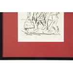 EDWARD DWURNIK, Szturm, sucha igła, papier, 34 x 24 cm, sygnowany, 1985