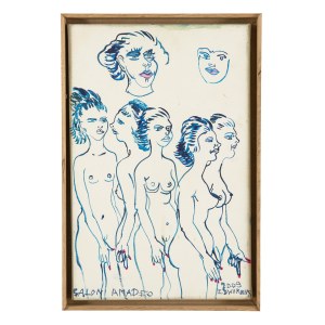 EDWARD DWURNIK, Salon Amadeo, Akryl, płotno, 41 x 27 cm, sygnowany, pieczęć autorska, odwrocie, 2009