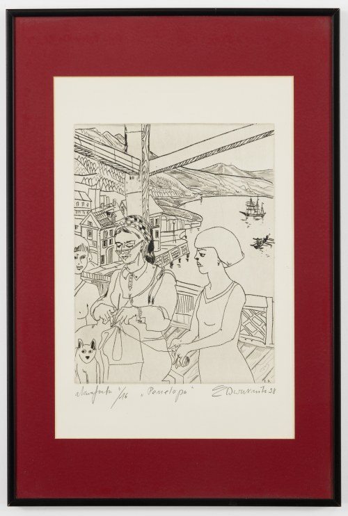 EDWARD DWURNIK, Penelopa, akwaforta, akwatinta, 32 x 24.5 cm, 1998