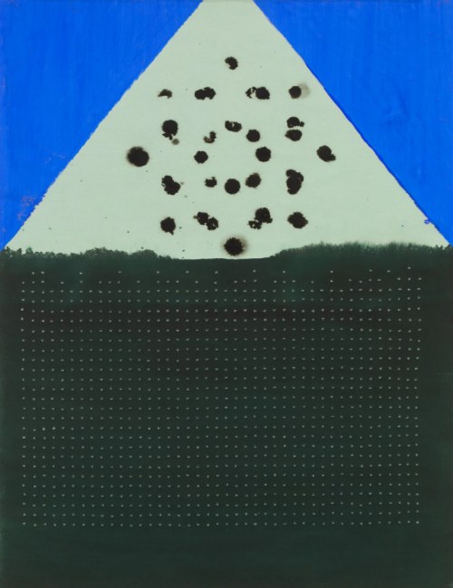 Józef Hałas, Bez tytułu, gwasz, papier, 50 x 70 cm, 1960