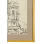 EDWARD DWURNIK, Kielce, ołówek, papier, 29 x 49 cm, 1965