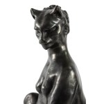 Konstanty Laszczka, Kobieta Kot, brąz, 1928