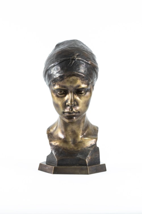 Konstanty Laszczka, Smutna, brąz, 41 x 22 x 23 cm, 1905