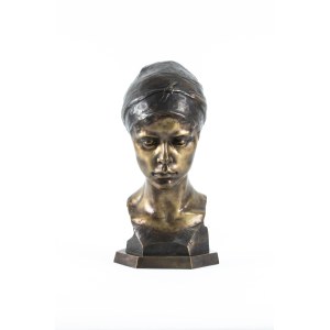 Konstanty Laszczka, Smutna, brąz, 41 x 22 x 23 cm, 1905