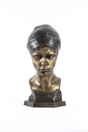 Konstanty Laszczka, Smutna, brąz, 41 x 22 x 23 cm, 1905