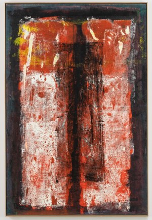 Tomasz Stando, Kompozycja abstrakcyjna, Akryl, papier, 100 x 140 cm, 2022