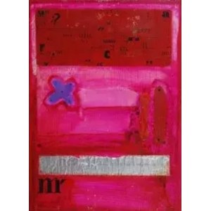 Tomasz Stando, Kompozycja abstrakcyjna, akryl, płótno, 100 x 70 cm, 2022