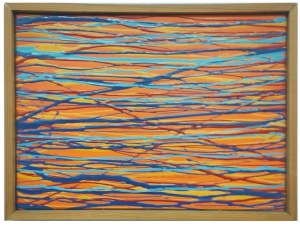 EDWARD DWURNIK, Abstrakcja, Akryl, płótno, 20 x 33,5 cm, 1967