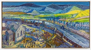 EDWARD DWURNIK, Kotlina Kłodzka, Olej, płótno, 80 x 150 cm, 1999