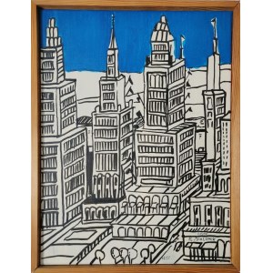 EDWARD DWURNIK, NY, Akryl, płótno, 30 x 40 cm, 2003