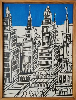 EDWARD DWURNIK, NY, Akryl, płótno, 30 x 40 cm, 2003