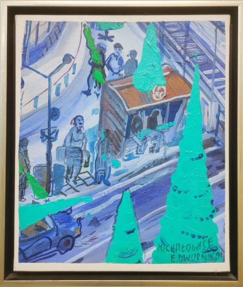 EDWARD DWURNIK, Michałowice, akryl, płótno, 46 x 38 cm, 2009