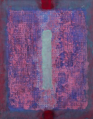 Józef Hałas, Bez tytułu, gwasz, papier, 50 x 70 cm, 1960