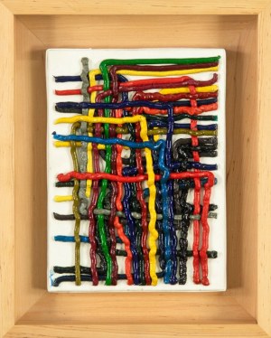 Włodzimierz Pawlak, Notatka o sztuce, olej, płótno, 33 x 24 cm, 2003