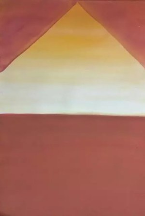 Józef Hałas, Bez tytułu, gwasz, papier, 50 x 70 cm, 2000