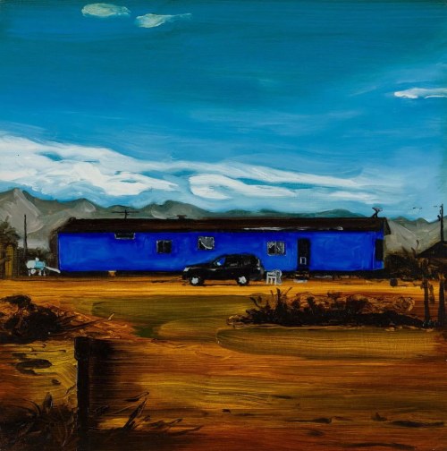 Piotr Szczur, Indiana House, olej, płótno, 30 x 30 cm, 2021