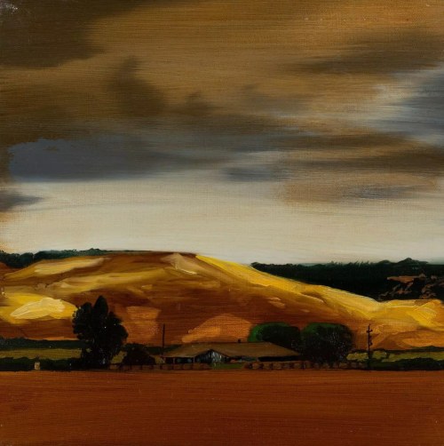 Piotr Szczur, Ranczo pod żółtą górą, 30 x 30 cm