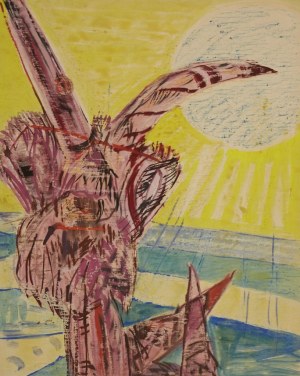 Bogusław Szwacz, Lama, akwarela, papier, 60 x 80 cm, 1956