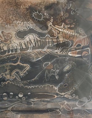 Erna Rosenstein, Zaświaty, akwarela, papier, 35 x 40 cm, 1969