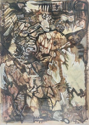 Erna Rosenstein, Rysunek, akwarela, papier, 21 x 30 cm, 1968