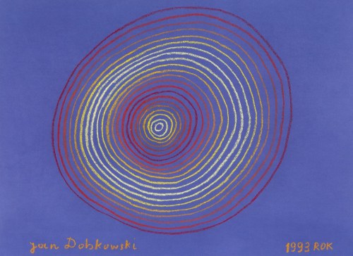 Jan Dobkowski, Bez tytułu, Kredka, papier, 50 x 70 cm, 1993