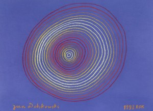 Jan Dobkowski, Bez tytułu, Kredka, papier, 50 x 70 cm, 1993