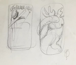 Franciszek Starowieyski, Kokon, 21 x 18 cm