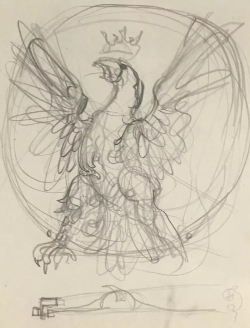 Franciszek Starowieyski, Orzeł, 14 x 19 cm