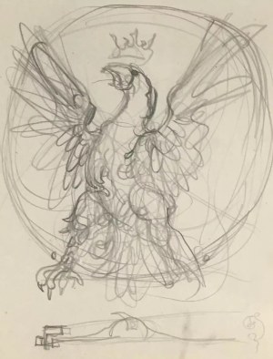 Franciszek Starowieyski, Orzeł, 14 x 19 cm