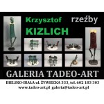 rzeźba Krzysztof Kizlich - brąz, kamień - wymiary podstawy 29cm x 20cm, szerokość 30cm