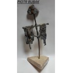 Piotr Bubak  wysokość 40cm, rzeźba z brązu