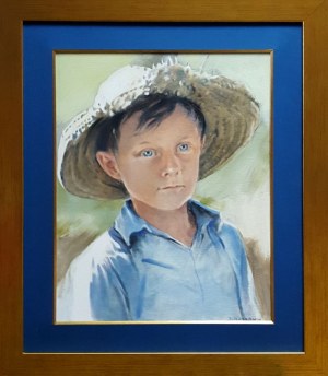 Jan DUBROWIN 46x35cm, Mały ogrodnik
