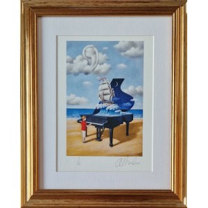 OLBIŃSKI Rafał 30x21cm, inkografia nr 319 I/XX A4 30x21 w ramie 45x37